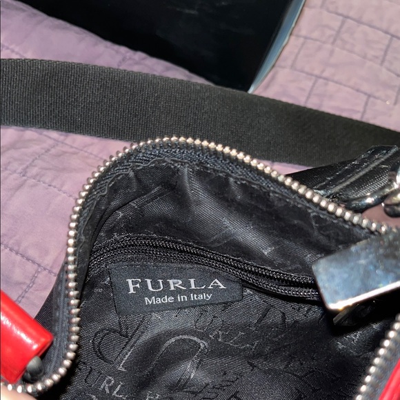 Furla Red Crossbody Bag with Silver Accents - Picture 13 of 13